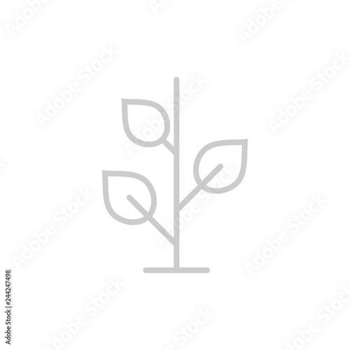 Pflanze - Piktogramm - Symbol - grau