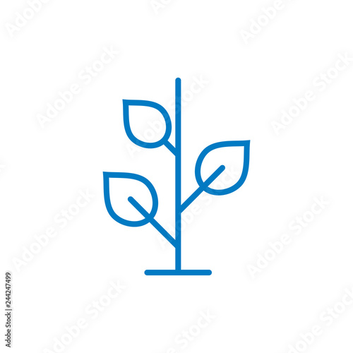 Pflanze - Piktogramm - Symbol - blau