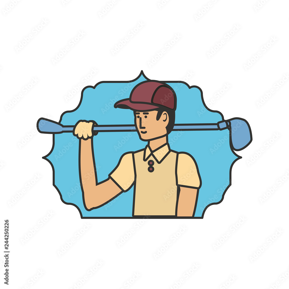 seal with golfer avatar character