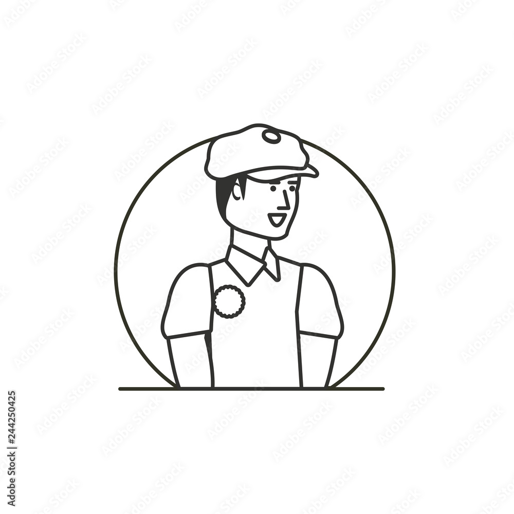 golfer with cap avatar character golfer with cap avatar character