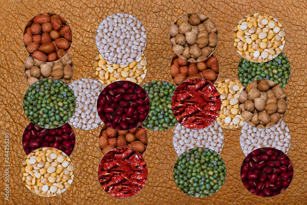 Variety of spices on the table