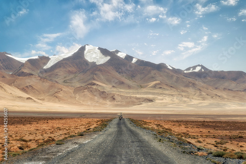 Long Pamir Highway M41, taken in Tajikistan in August 2018 taken in hdr photo