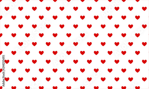 Small red hearts on white background seamless pattern for Valentine's Day photo
