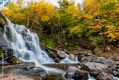 waterfalls in the autumn