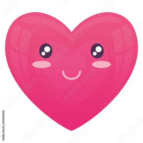 heart face emoticon character
