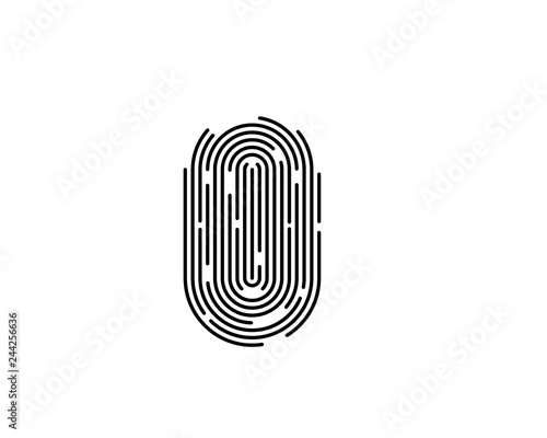 fingerprint illustration vector template
