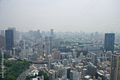 Aerial view of Tokyo skyline  Japan