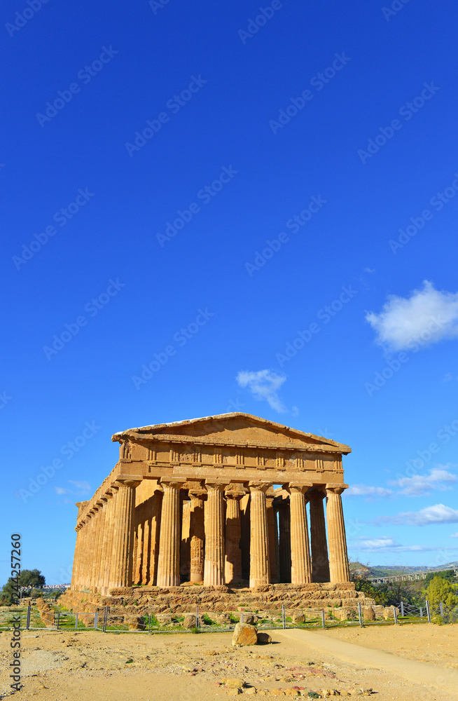 Ancient Greek Temple Concordia in Agrigento Sicily