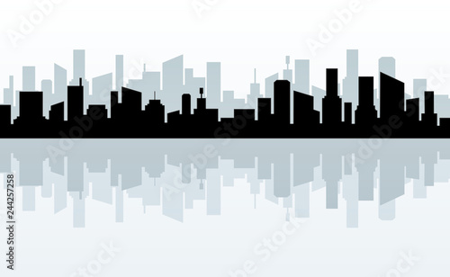 skyline city modern vector illustration