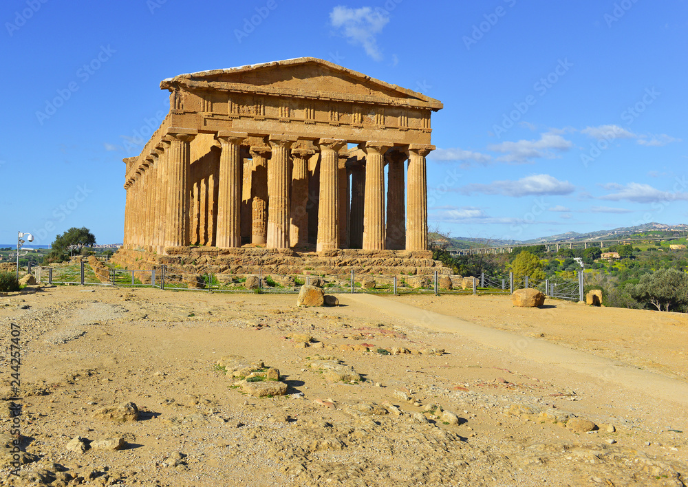 Ancient Greek Temples Concordia in Agrigento Sicily