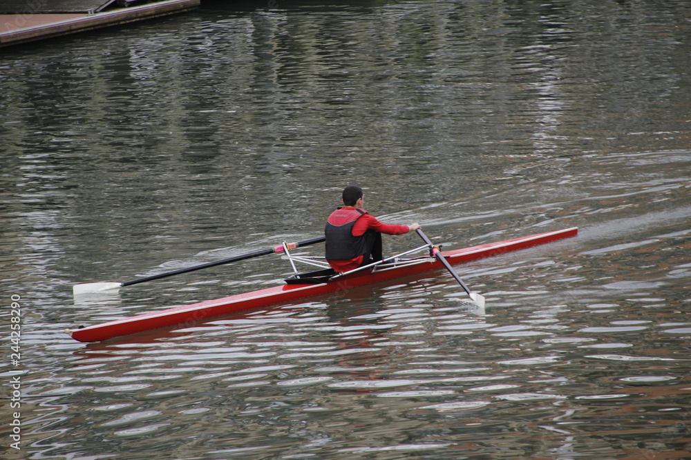 young man on a kayak young man on a kayak