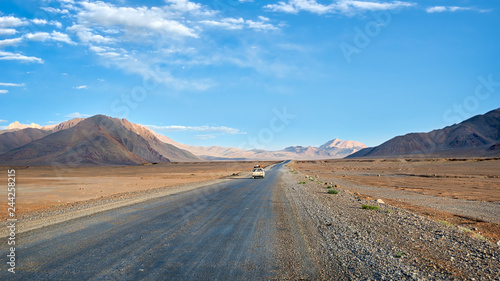 Long Pamir Highway M41, taken in Tajikistan in August 2018 taken in hdr