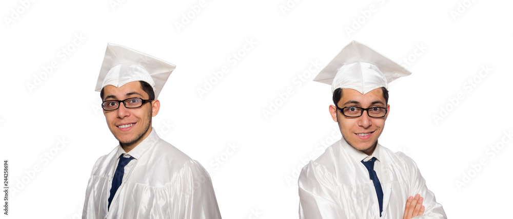 Student isolated on the whie background Student isolated on the whie background