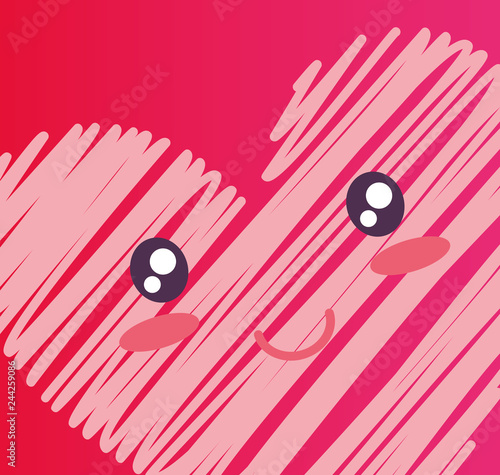 heart face emoticon character