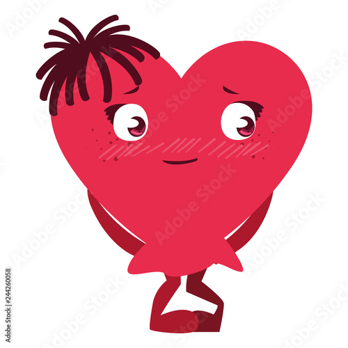 heart face emoticon character