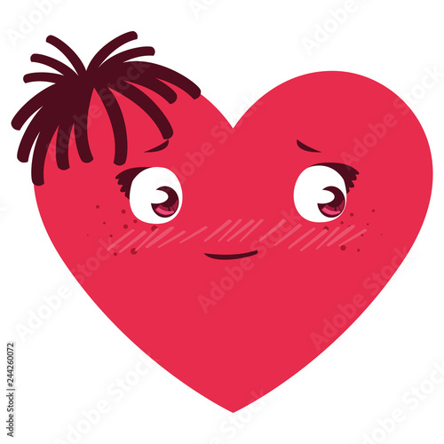 heart face emoticon character
