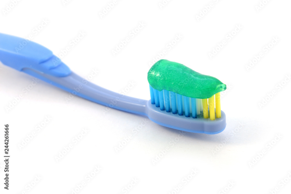 Blue Toothbrush and Paste Blue Toothbrush and Paste