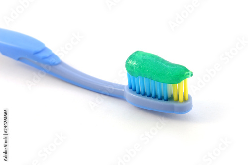Blue Toothbrush and Paste