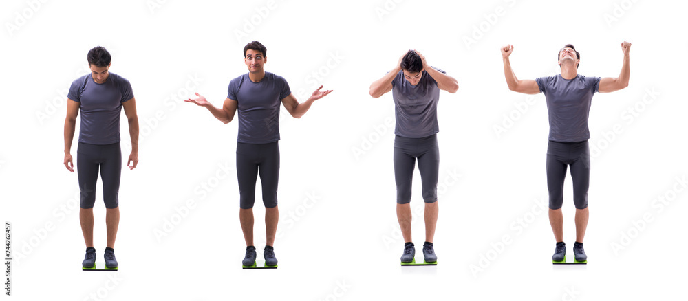 Sportsman isolated on the white background