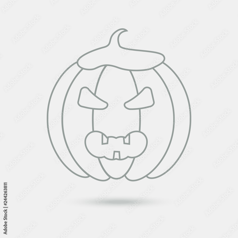 Pumpkin face. Halloween party cartoon vector art Pumpkin face. Halloween party cartoon vector art