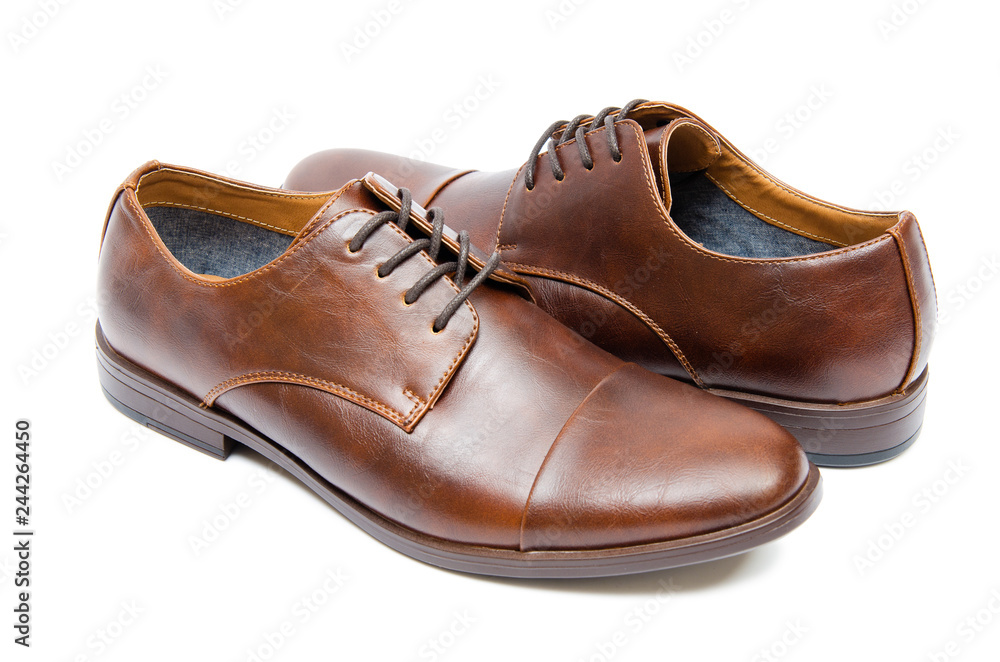 Brown shoes isolated on white background Brown shoes isolated on white background