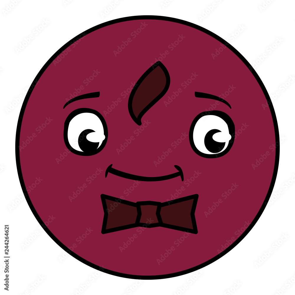 Obraz premium happy gentleman emoticon with bowtie