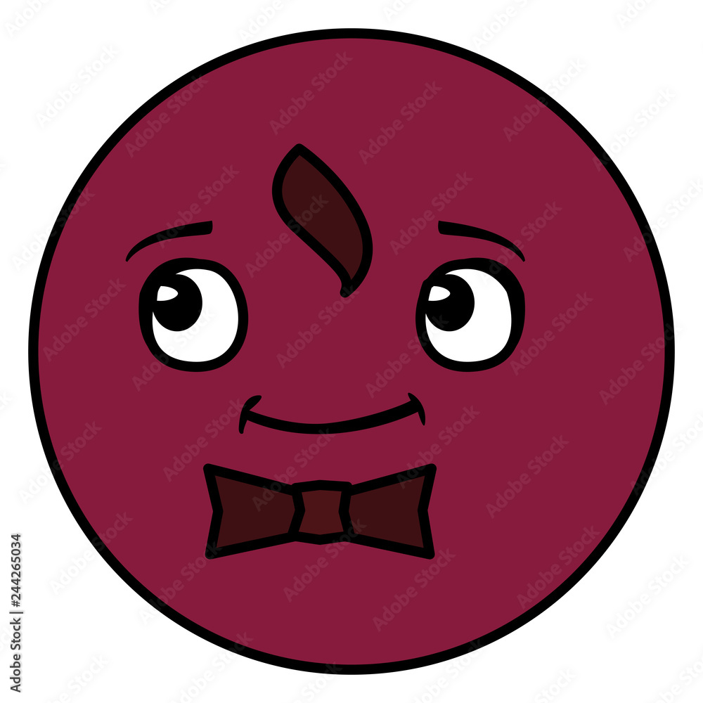 Fototapeta premium happy gentleman emoticon with bowtie