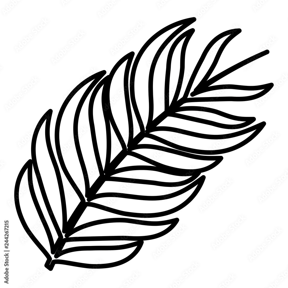 Obraz premium tropical leaf ecology icon