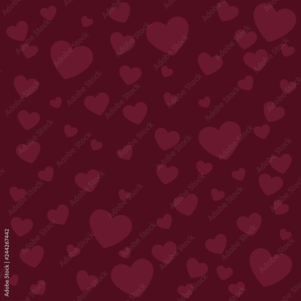 hearts love valentines card pattern