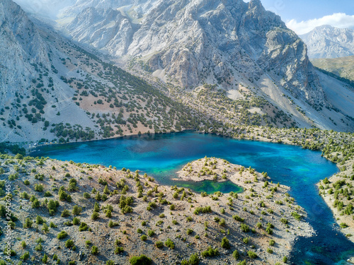 Alaudin Lake in the Fann Mountains  taken in Tajikistan in August 2018 taken in hdr