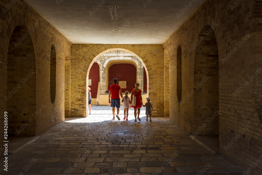 Entrance to Kerkyra fortress, Corfu town, Greece