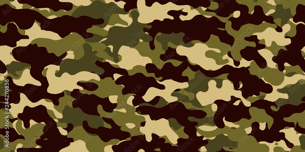 Fototapeta premium Camouflage background. Seamless pattern.Vector. 迷彩パターン