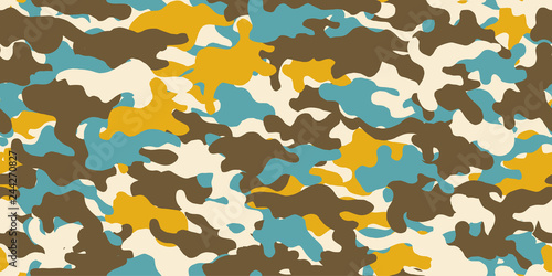 Camouflage background. Seamless pattern.Vector. 迷彩パターン