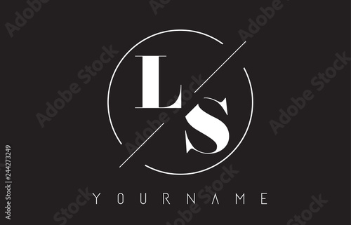 LS Letter Logo with Cutted and Intersected Design