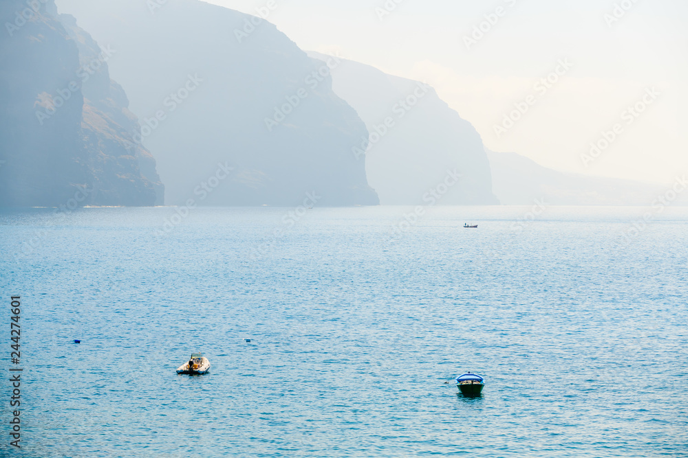 Obraz premium Stunning view of the huge cliffs of Los Gigantes from Cape Teno. Tenerife. Canary Islands..Spain