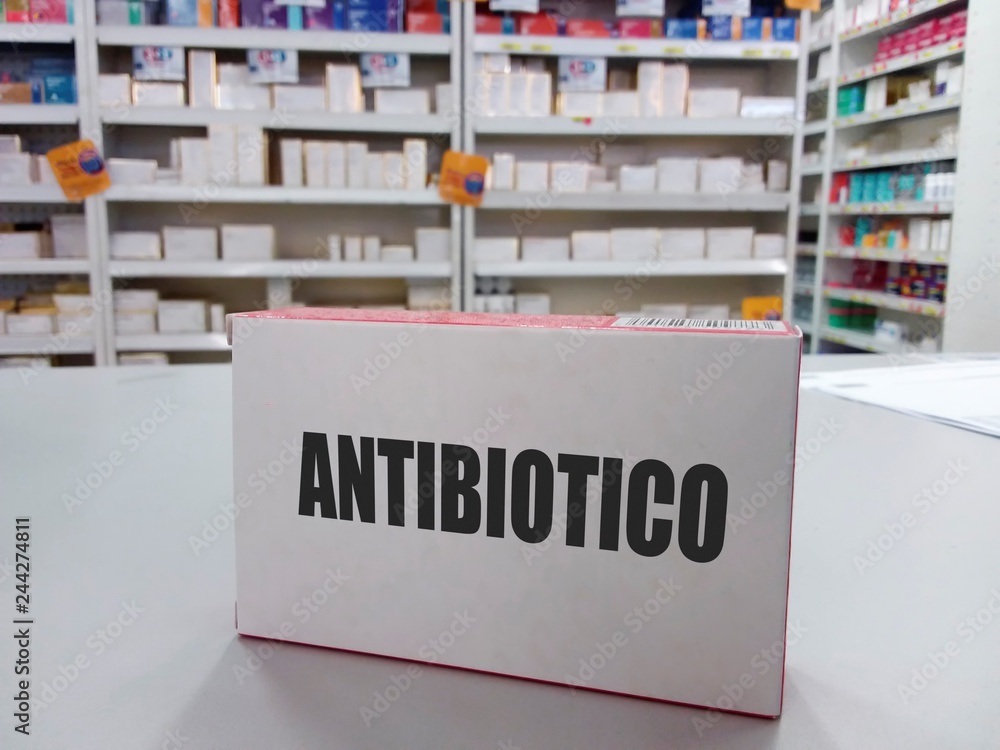 Fototapeta premium medicamento genérico simulación de antibiótico