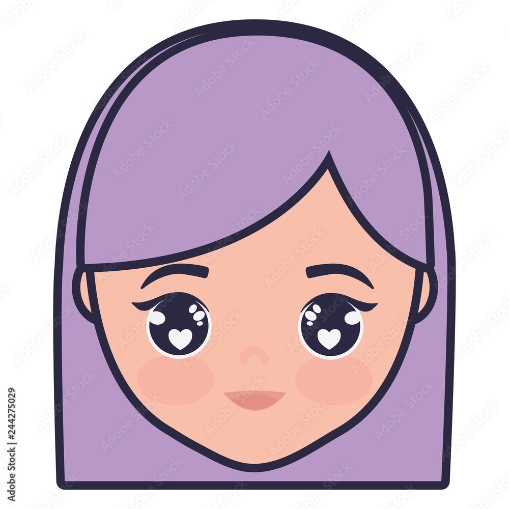 Fototapeta premium cute and little girl head