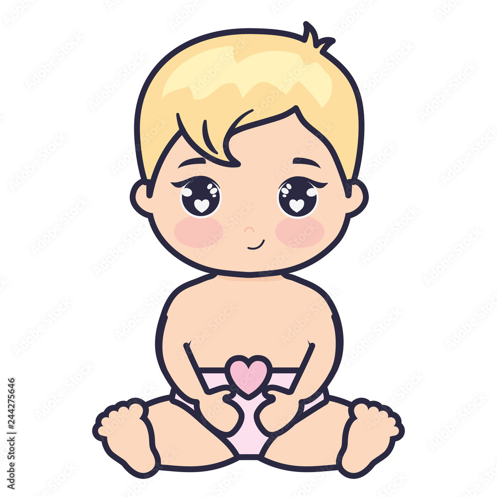 Fototapeta premium cute and little baby love
