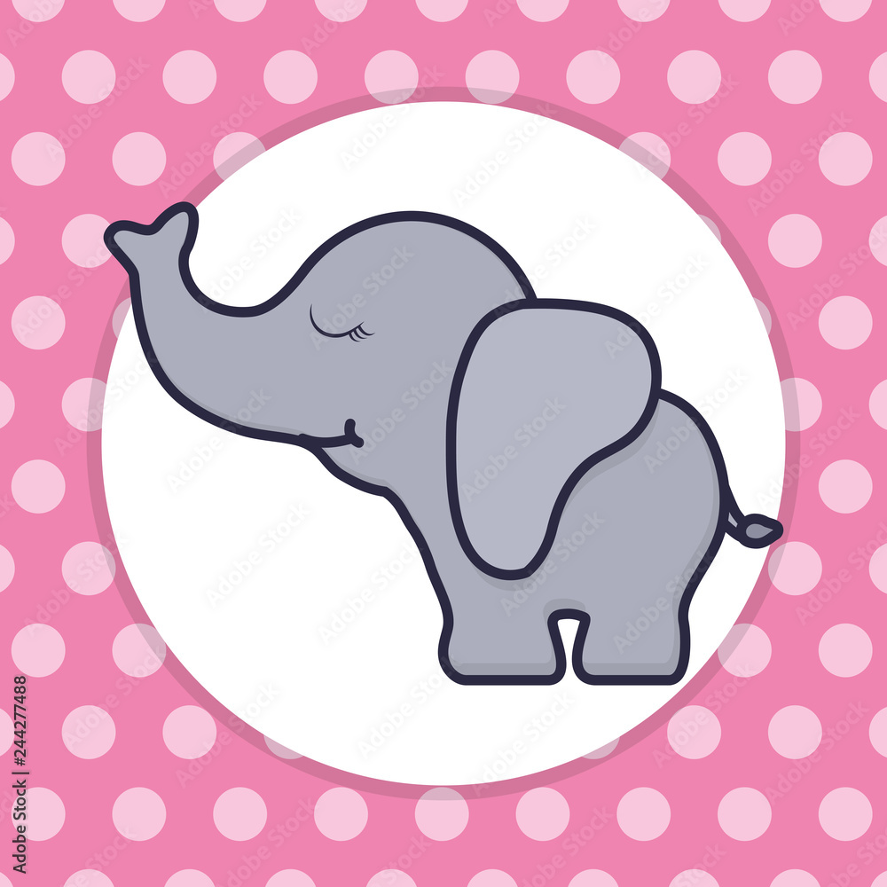 cute and little elephant character cute and little elephant character