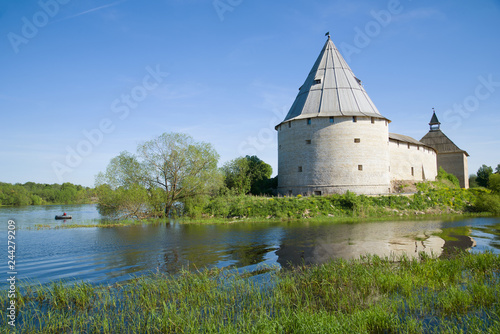 View of the Staraya Ladoga fortress on a sunny May day. Leningrad region  Russia