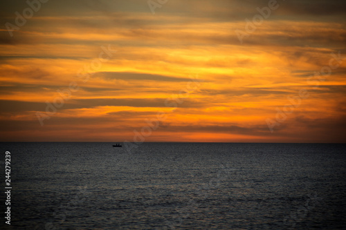 sunset over the ocean in Naples Florida