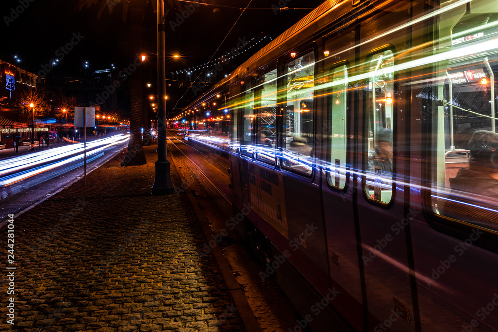 Fototapeta premium Catch a train in San Francisco