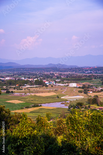 The country view of Wiang Papao district photo