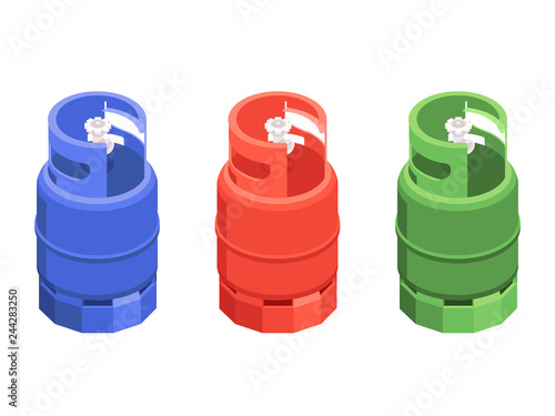 Gas tank balloon isolated on white background. Lpg. Vector illustration