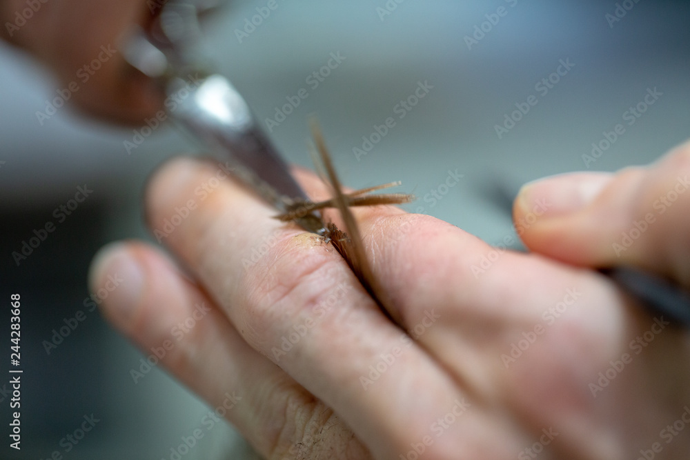 Obraz premium Handwerk Friseur / Frisör - Barber - Bürste und Fön