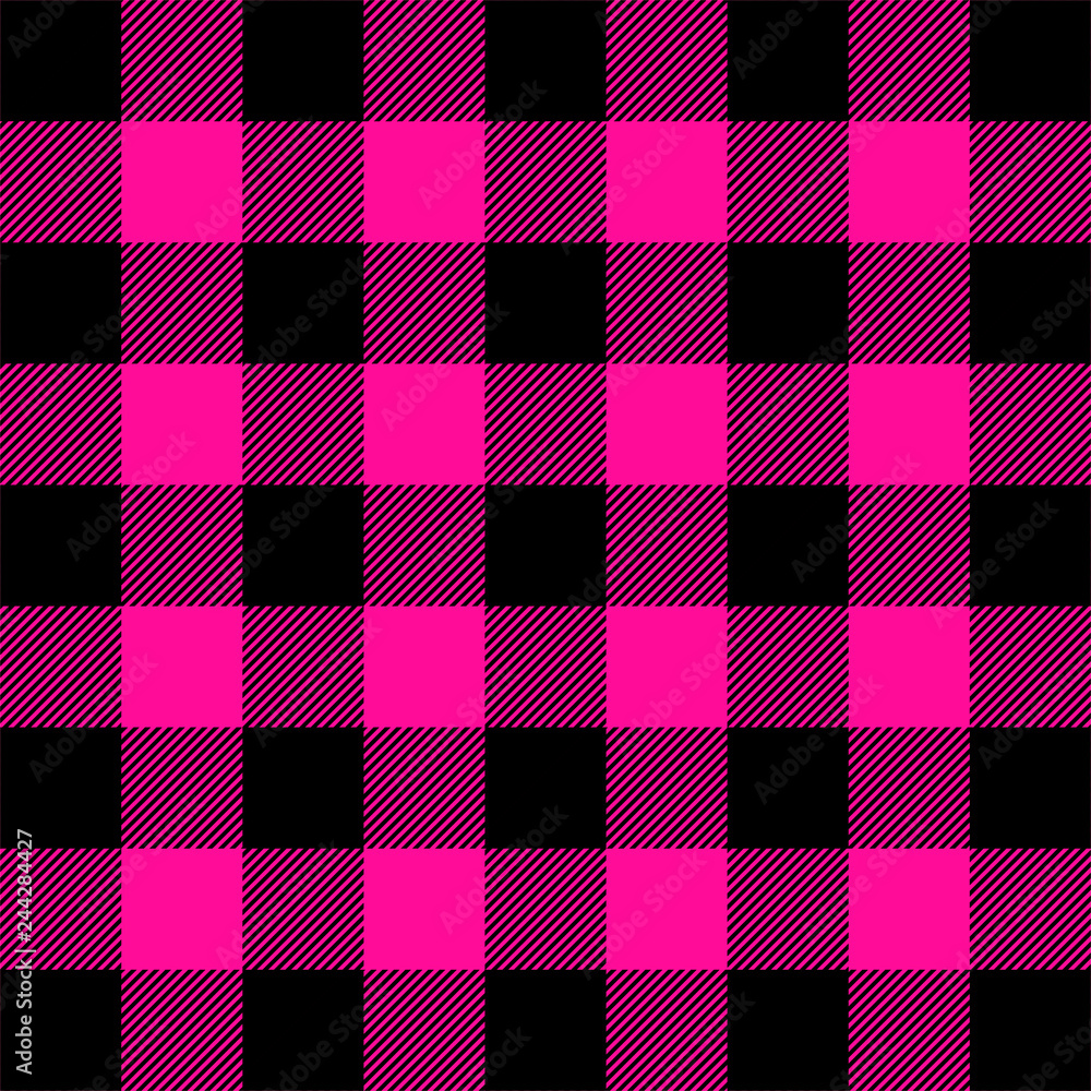 Buffalo plaid. Plastic pink tartan. Scottish cage Buffalo plaid. Plastic pink tartan. Scottish cage