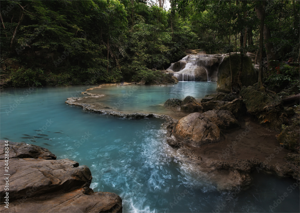 Fototapeta premium Thailand, Erawan Falls.