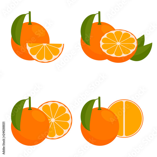 Vector orange. A set of icons.