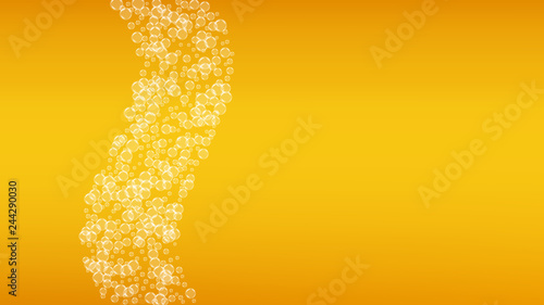 Oktoberfest background. Beer foam. Craft lager splash.