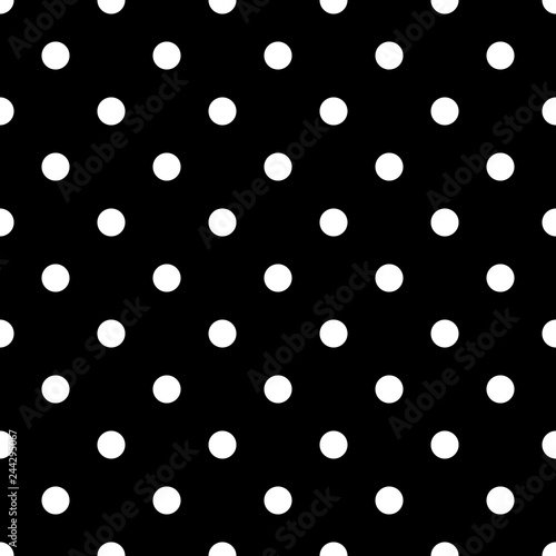 Black and white polka dot seamless. EPS 10
